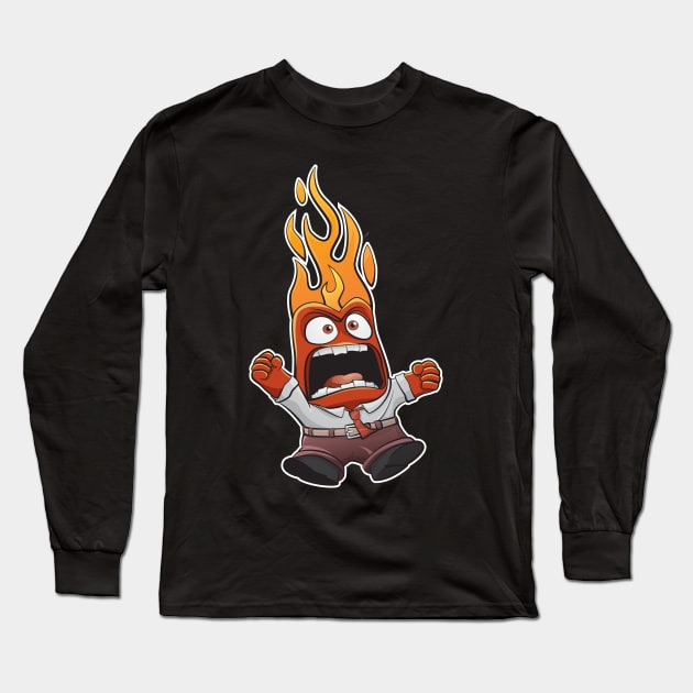 Anger T-shit Long Sleeve T-Shirt by casbuijsman